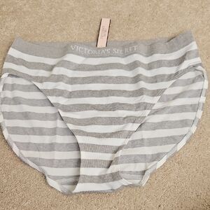 Victoria's Secret Gray and White Striped Panties